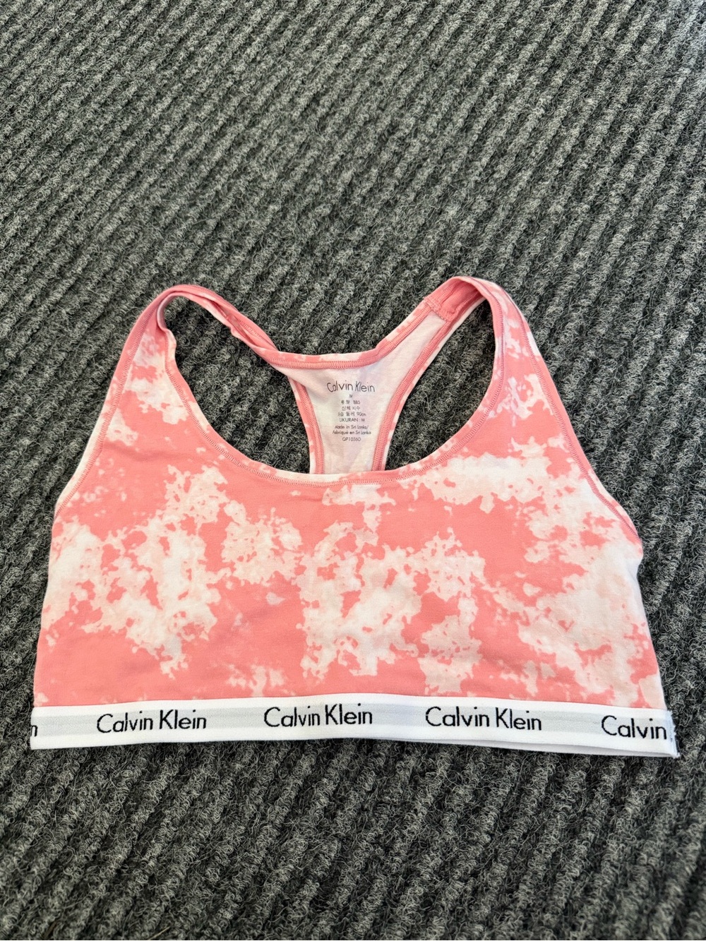 Calvin Klein Pink Tie-Dye Racerback bralette
